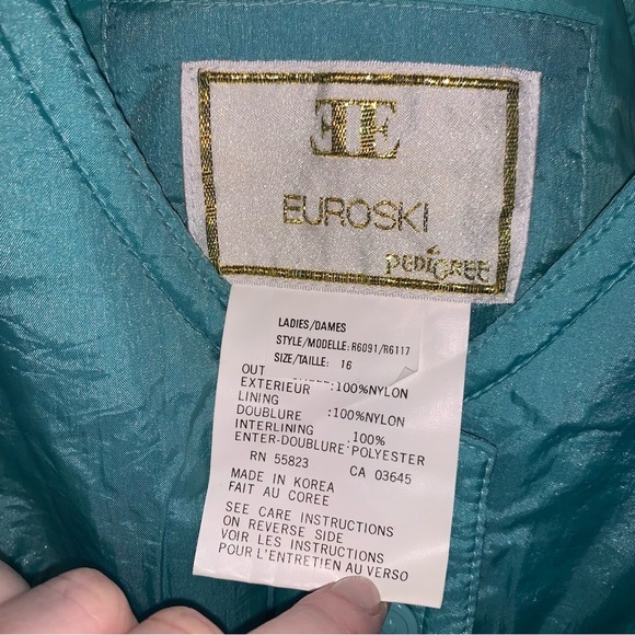 Euroski Teal Snow Bib Overalls Winter Ski Snowboard - Picture 3 of 11